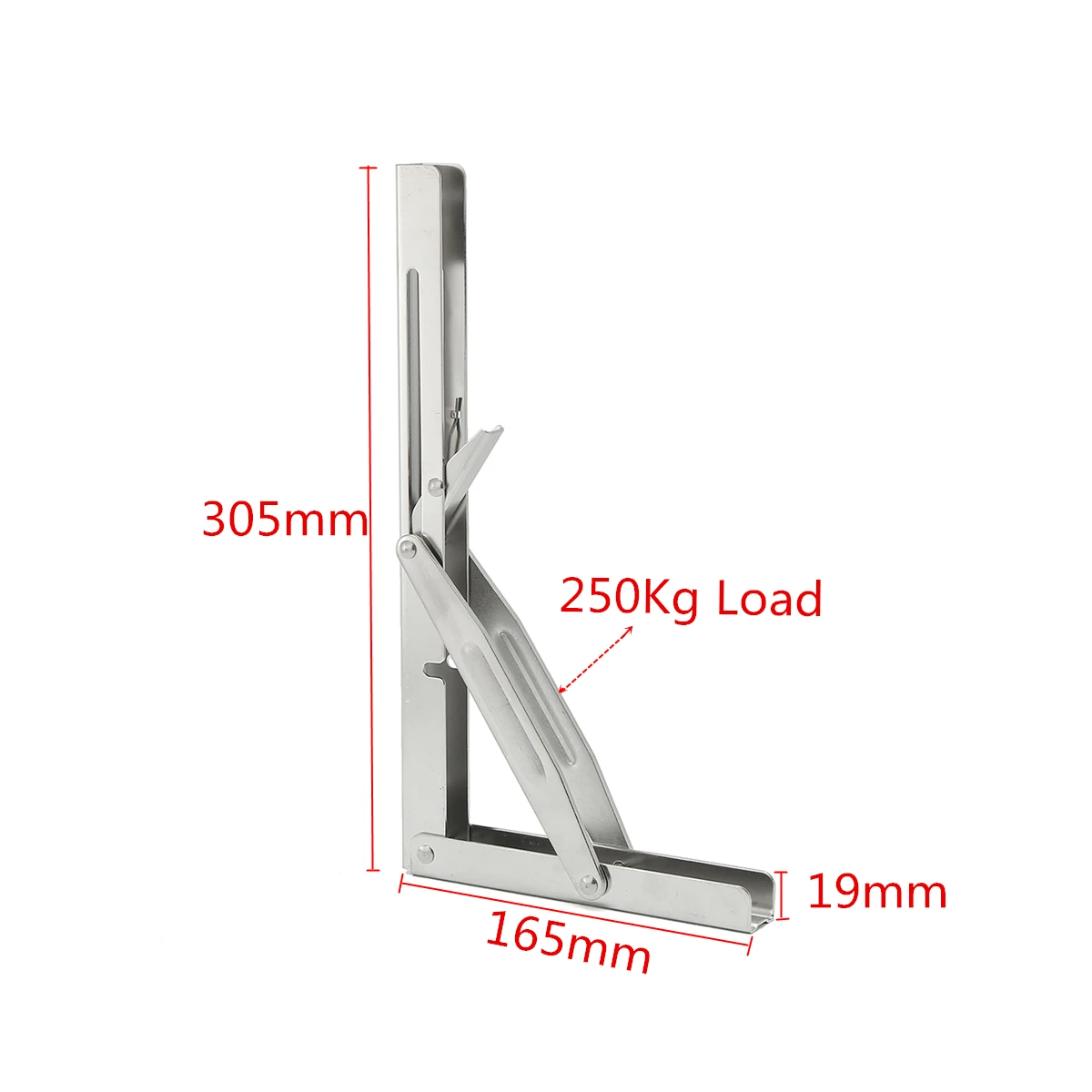 DIY 250 كجم تحميل 305x165 مللي متر 316 الفولاذ المقاوم للصدأ للطي الجرف Benc شاشة بكتيفة للطاولات البحرية الصف مكتب منزلي Bookrack حامل secretail