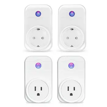 

2pcs Smart Socket WIFI Timing Plug Wireless Outlet Switch Voice Intelligent Control for Amazon Alexa Google Home