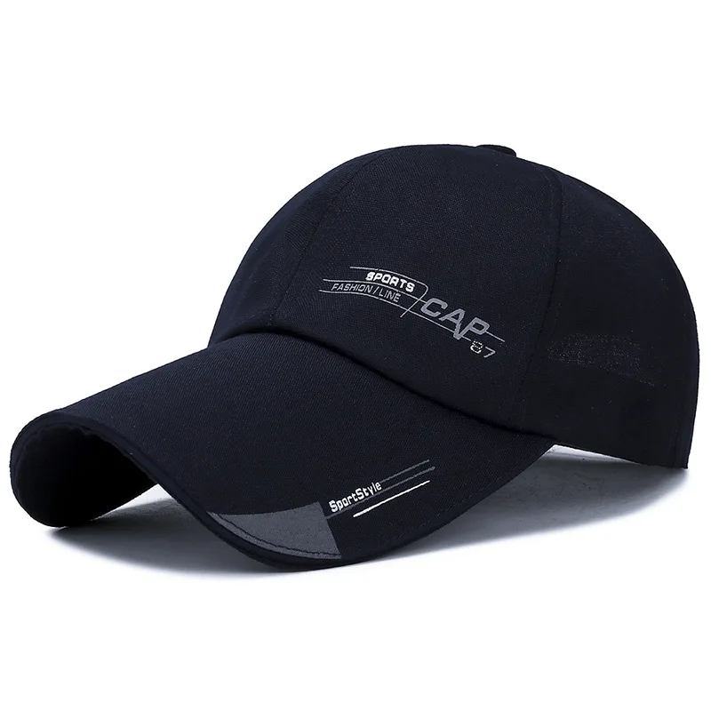 

Spring Summer Simple Run of a Extended Eaves Baseball Cap Men College Style Sun Hat Low large brim hat CAP