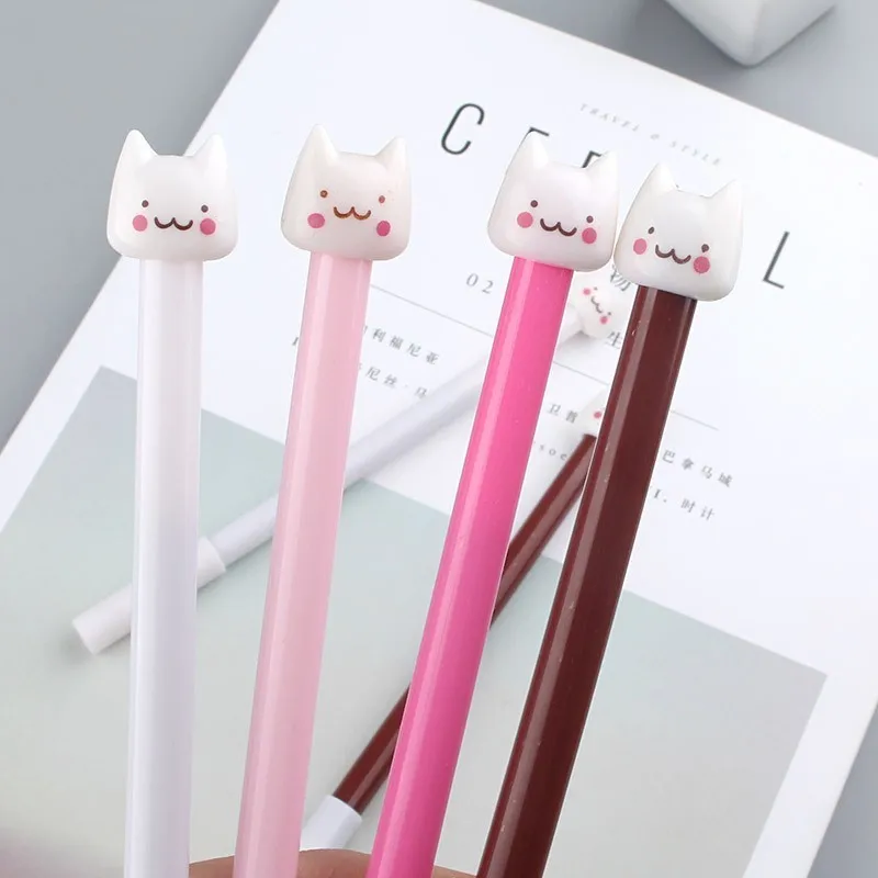 

2pc Cat Rollerball Pens For School Chancellory Gel Pen Kawaii Office School Supplies Cute Pen Stationery Papelaria Gel Pen 04086