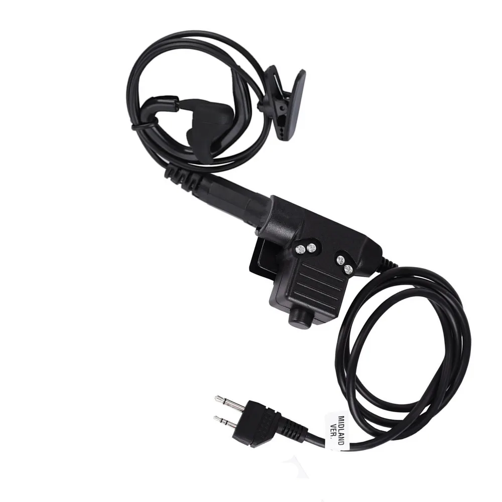 

Tactics Ear Bone Vibration Noise Reducing Earpiece With U94 Ptt For Midland Gxt1030vp4 G7 G9 Xt14 Xt18