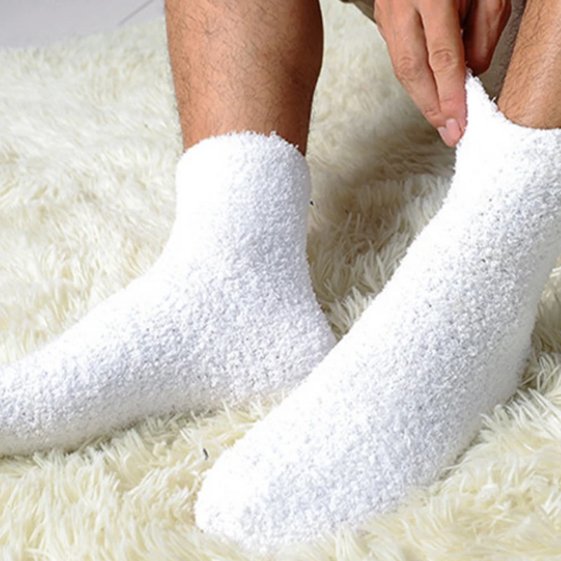 Новые Очень уютные кашемировые носки женские и мужские зимние теплые носки для сна домашние Пушистые Носки