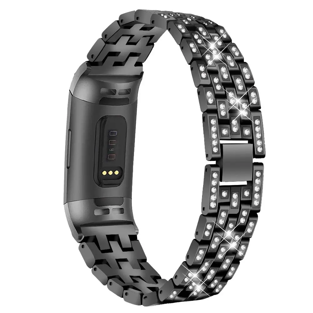 Модный ремешок для умных часов Fitbit Charge 3 сменный мужчин и женщин металлический