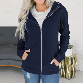 

Feitong Fashion Women Zipper Hoodies 2018 Autumn Long Sleeve Sweatshirt Coat Outwear Casual Hooded Jacket Overcoat Oversize