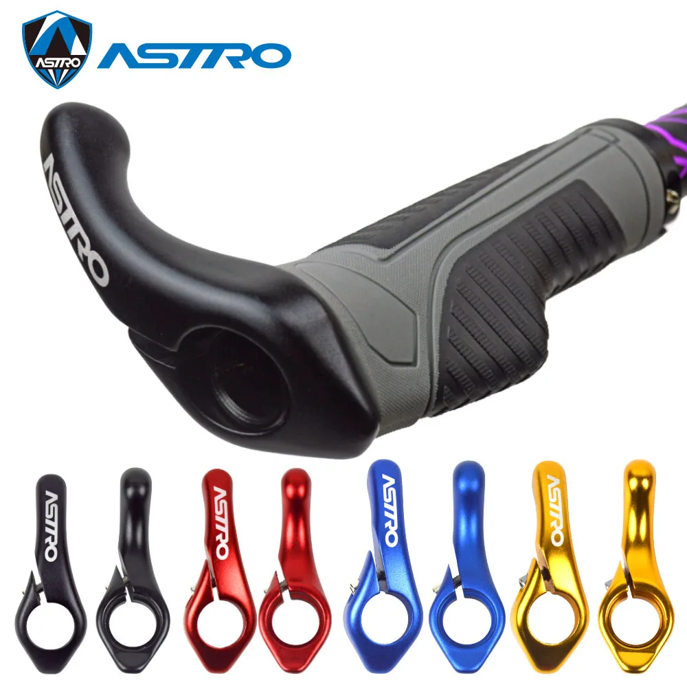 MTB Ergonomics Rubber Handlebar Grips+Aluminum Alloy Bar Ends Lock-on Durable