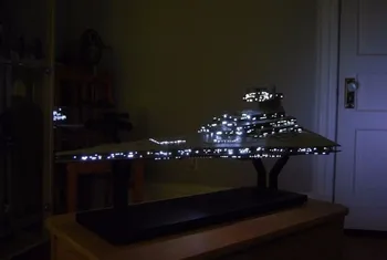 

74cm Spacecraft Resin Figure Model Kit Star Wars Empire Interstellar Destroyer LED Lighting Assembling DIY Toys Hobby Tools
