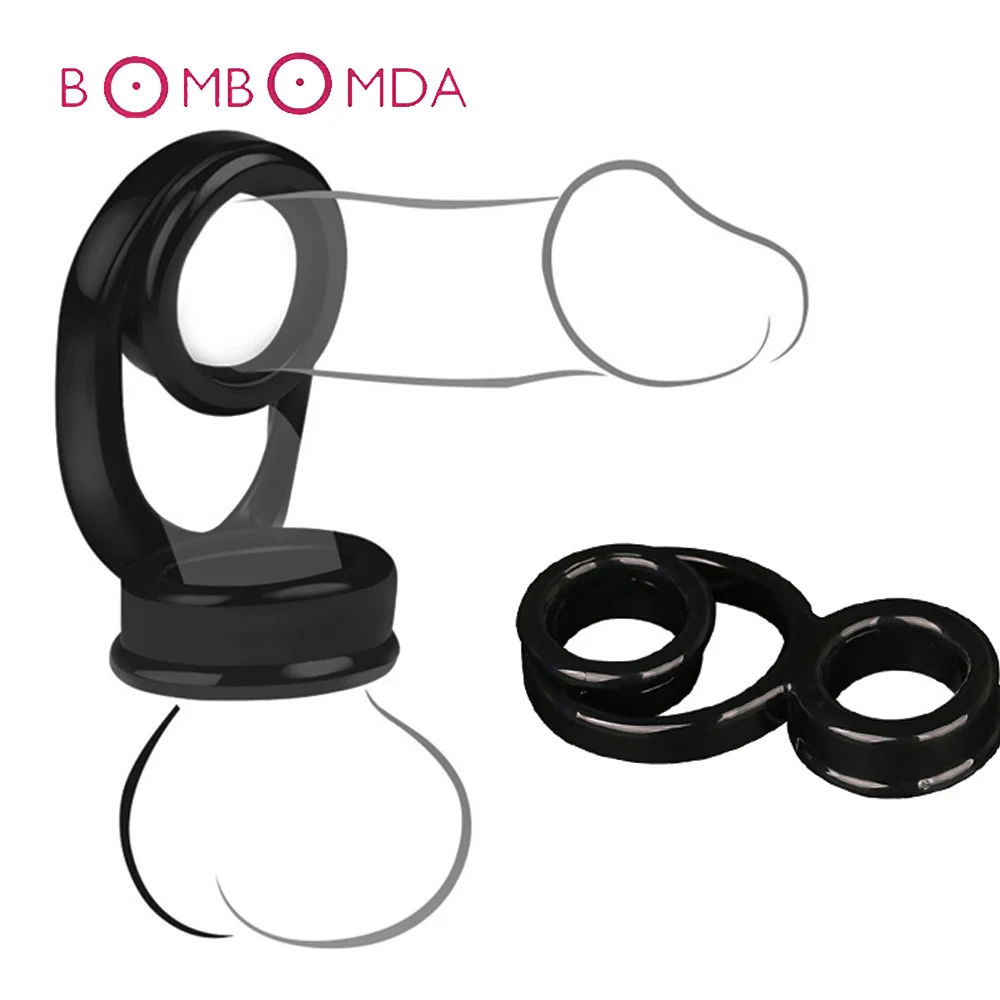 Sex Shops Penis Sleeve Ring Sex Toys For Men Condom Silicone Reusable Condom Erection Impotence Aid Adult Sex Products for Men
