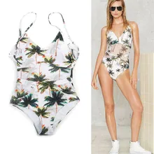 Meihuida купальник бикини женский пикантный купальник для плавания Кокосовая пальма купальник бикини с рисунком купальный костюм Пляжная одежда для женщин