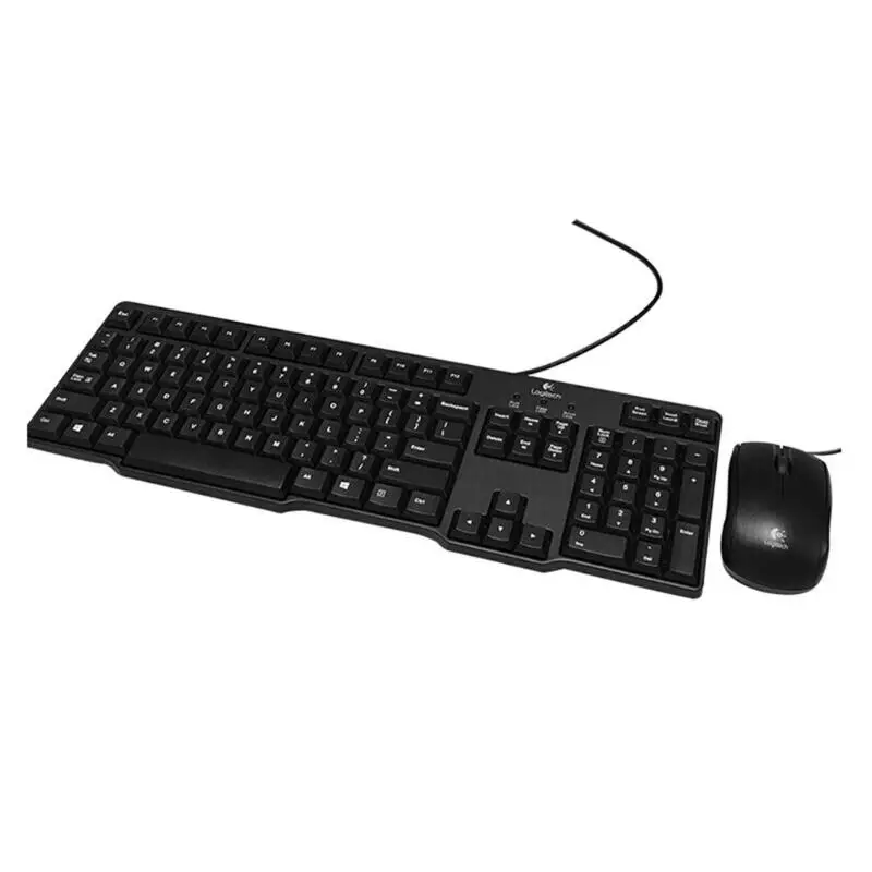 Logitech MK100 Проводная клавиатура Мышь комбинированный PS2 ультра-тонкий профиль клавиатуры USB Мышь брызгозащищенное исполнение для ПК
