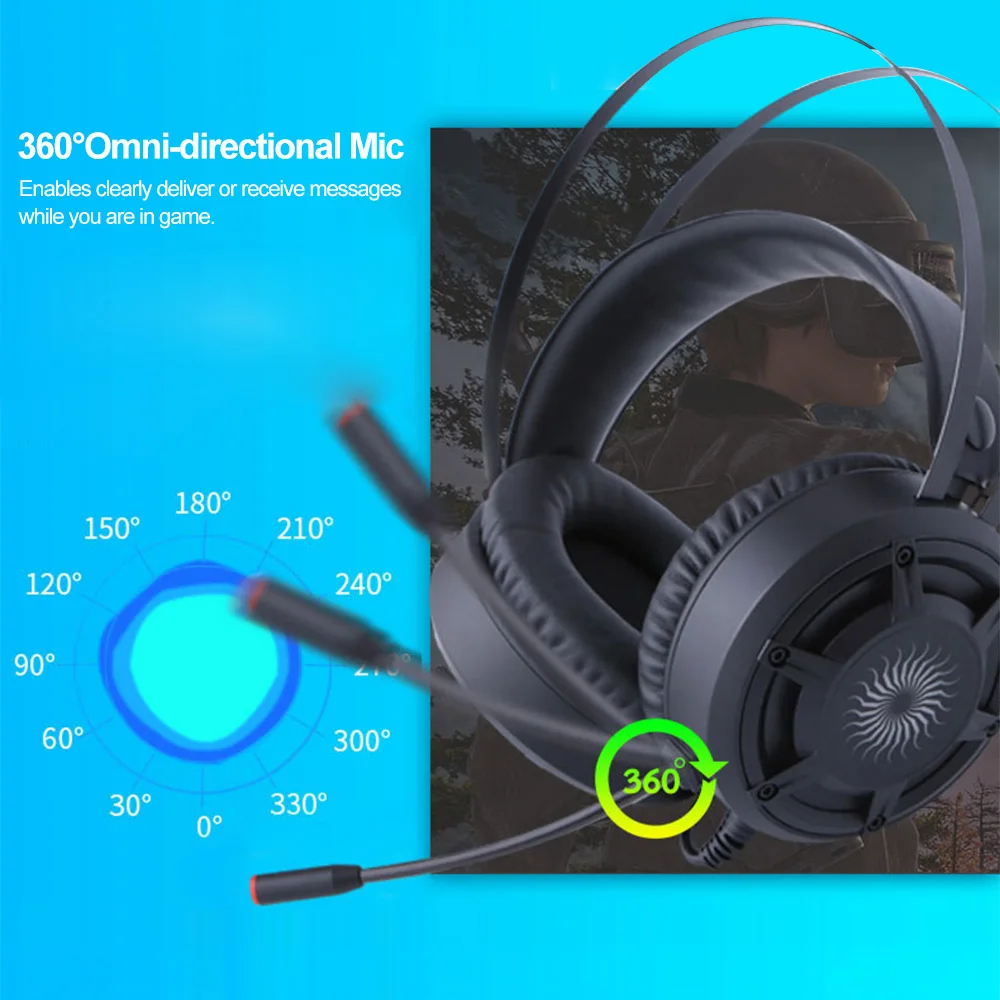 G3 Gaming Headset игра наушники с микрофоном для ПК телефонов с USB 3,5 мм Интерфейс светодиодный свет объем Управление