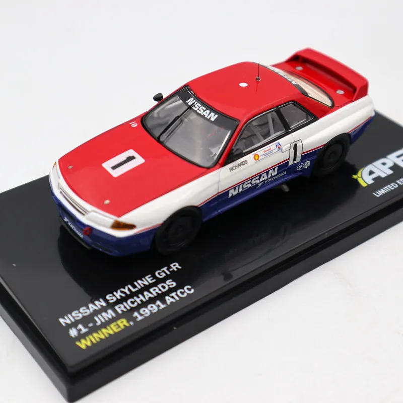 APEX 1:43 Skyline GT-R#1 JIM Richards Winner 1991 ATCC AR105 используется литье под давлением модели Ограниченная серия Коллекция