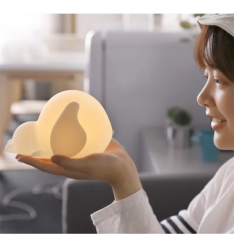 

Lovely Pat Small Lazy Dog Night Light Colorful Dimmable Led Night Light Lamp Silicone Puppy Cartoon For Baby Children Kids Gift