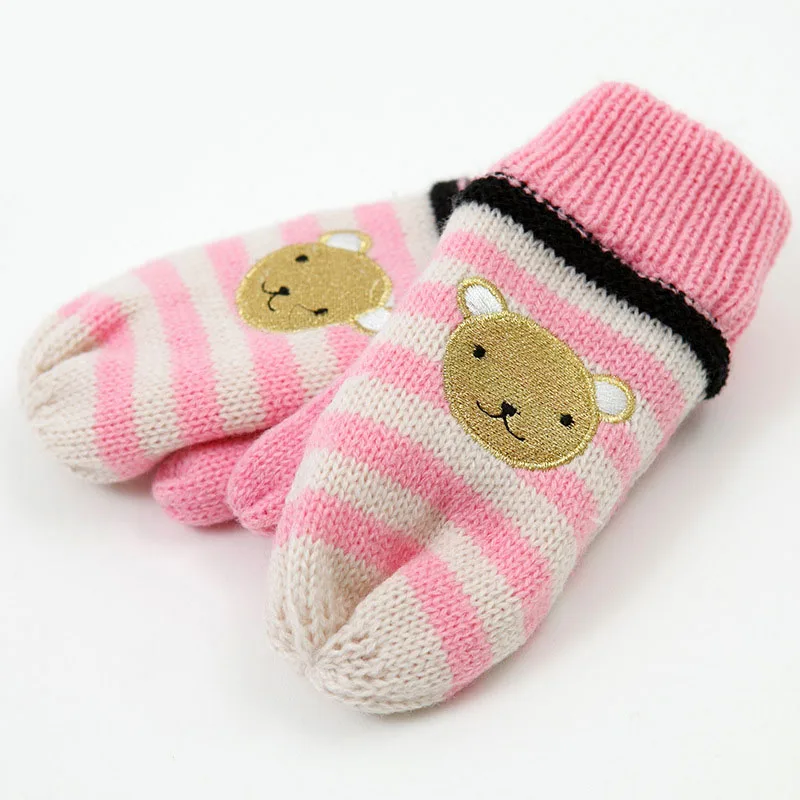 

Kocotree Cute Bear Thicken Girls Boys Winter Warm Gloves 1 Pair Kids Boys Gloves Suitable For Kid 2-12 Years Old