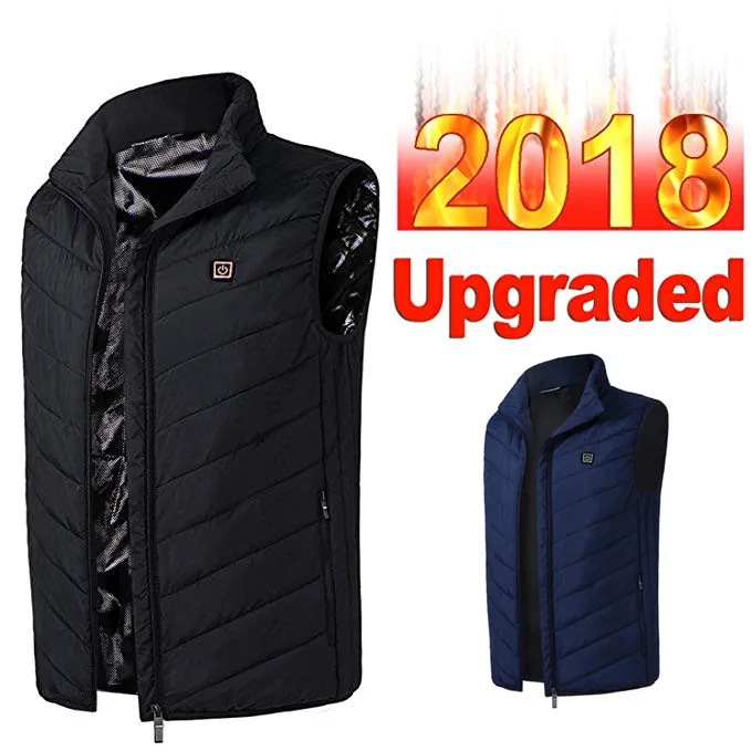 2019 Men's Lightweight Insulated Heated Vest USB Heating Sports Waistcoat Down Warm Coat Women | Мужская одежда