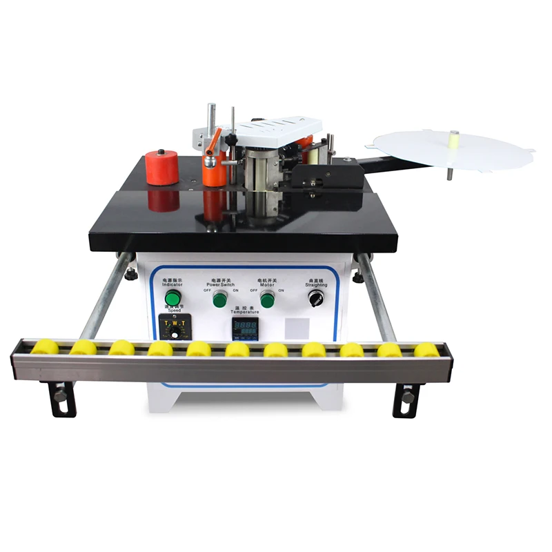 

manual edge banding Machine straight & curve Automatic strip break double side glue speed controlc wood mini edge bander 1000ML