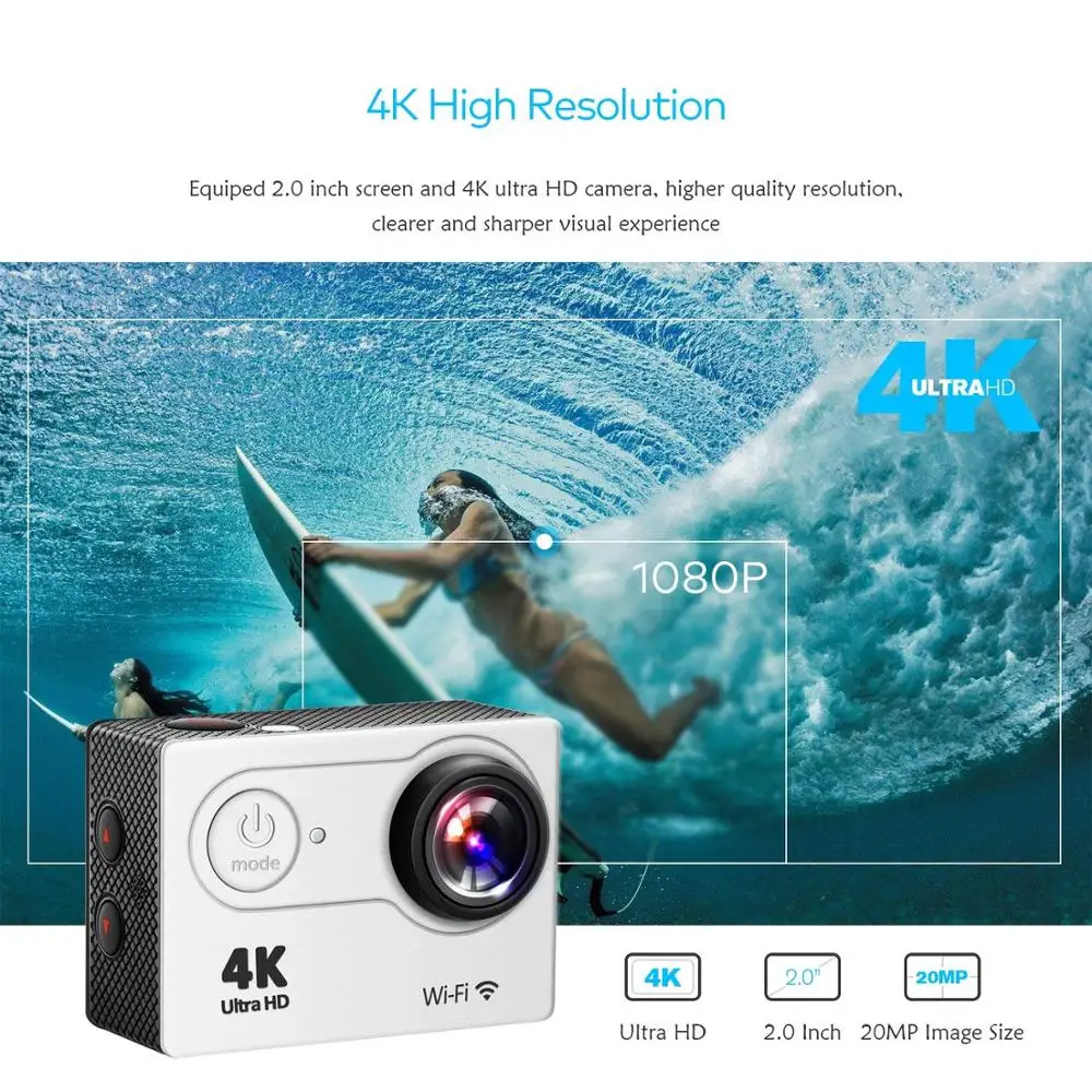 4K Спортивная экшн камера видео рекордер Ультра HD мини цифровая
