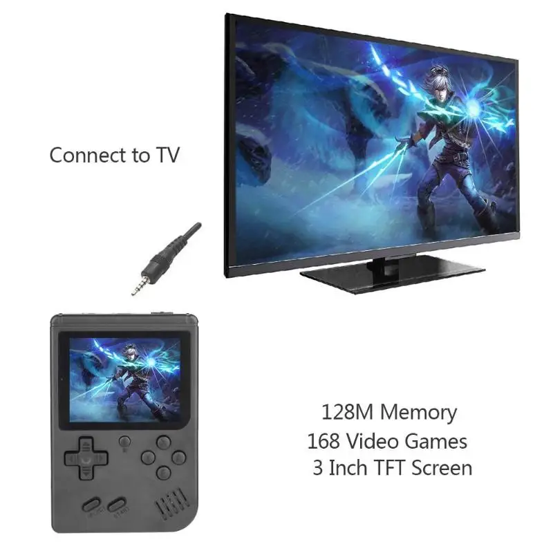 2 3 Inch handheld game console coolbaby Retro coolbaby Mini TFT Screen 128M Memory Built-in 168 Video Games Console 2 3 Inch handheld game console coolbaby Retro coolbaby Mini TFT Screen 128M Memory Built-in 168 Video Games Console