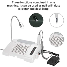 3 в 1 Многофункциональный маникюрный аппарат СВЕТОДИОДНЫЙ светильник ing гвоздь пылесборник для ногтей дрель для ногтей Маникюр Педикюр инструмент с светодиодный светильник 2