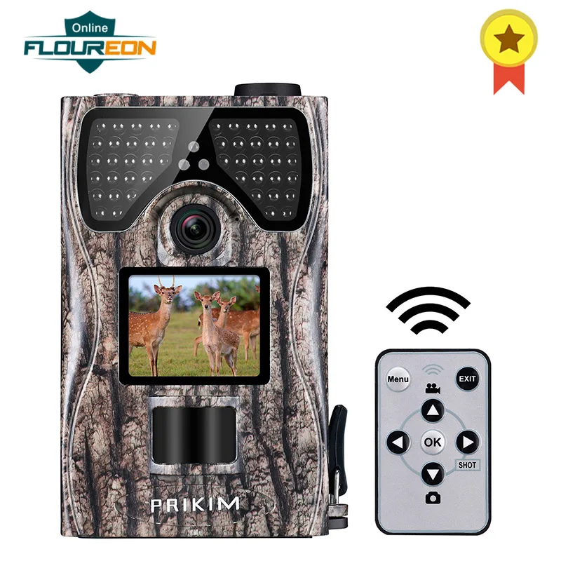 

FLOUREON 1080P Hunting Camera 12MP Trail Camera Night Vision 1080P Hunting Camera 120 Degree Wide Angle Game Camera LCD
