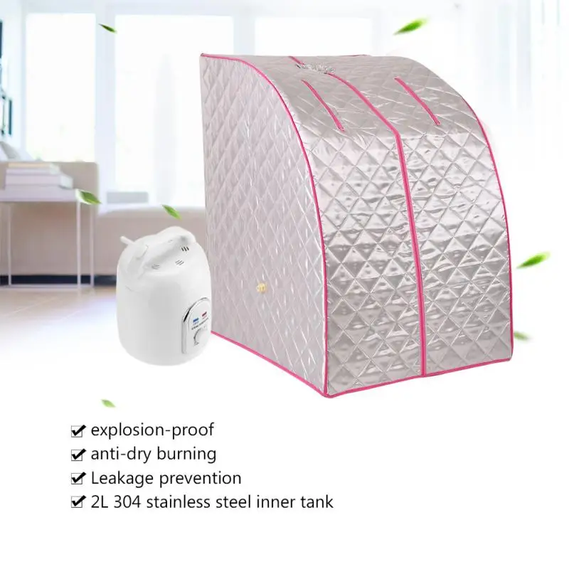 

Protable 1.5L Steam Sauna Generator with Steam Box Infrared Heating Spa Home Tent Pot Machine Slimming Weight Loss Professional