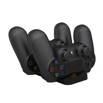 

ALLOYSEED for Sony Playstation 4 PS4 Wireless Controller Double Handle Charger Dual USB Charging Dock Station Stand High Quality