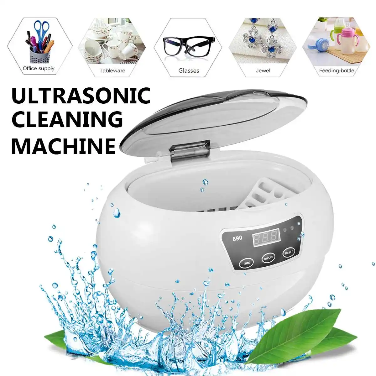 600ml 50W Ultrasonic Cleaner Cleaning Machine Intelligent Control