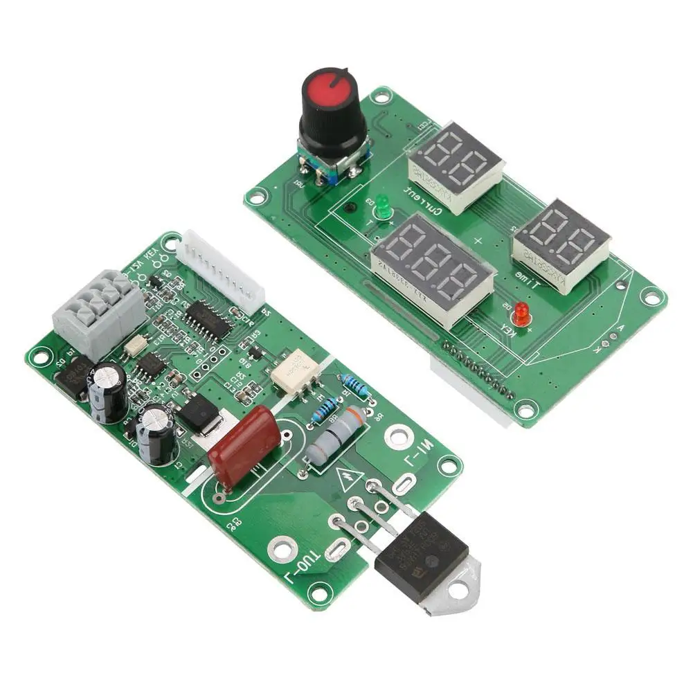 

Digital LCD Double Pulse Encoder Spot Welder Machine Time Control Board 100A/40A option High Quality