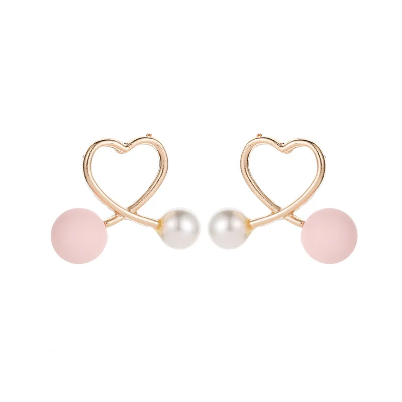 Новые оригинальные серьги в сдержанном стиле маленькие свежие персиковые