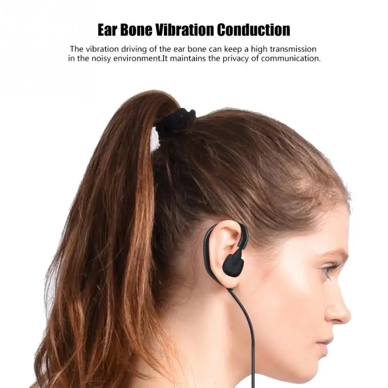 1pcs Ear Bone Vibration Conduction Noise Reduction NATO Headphone For