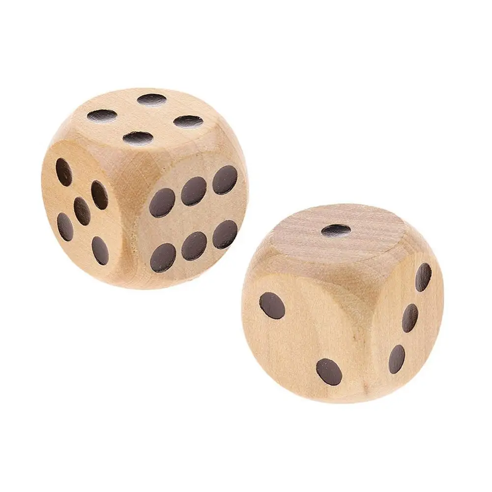 10 шт. деревянные кубики с цифрами или точками круглые детские игрушки игра 6