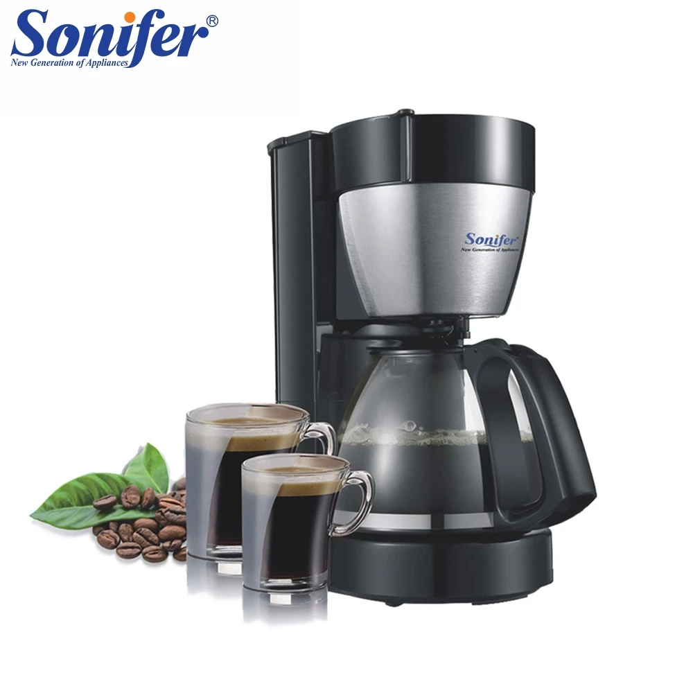 

1.25L Electric Drip Coffee Maker household large coffee machine 12 cup tea coffee pot 220V Sonifer