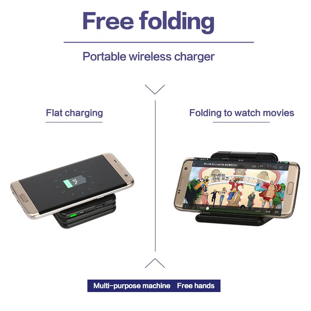 CASEIER 2 In 1 Qi Wireless Charger For Samsung S10 S9 S8 Dock Pad 5000 mAh Portable Power Bank External Battery Pack Powerbank CASEIER 2 In 1 Qi Wireless Charger For Samsung S10 S9 S8 Dock Pad 5000 mAh Portable Power Bank External Battery Pack Powerbank