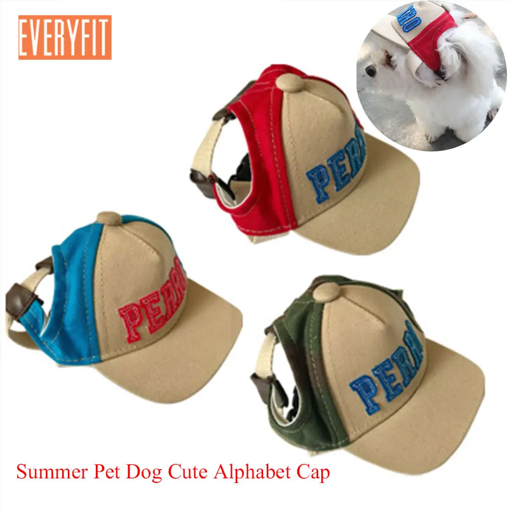 

Everyfit 1PC S/L Pet Dog Hat Cute Accessories For Small Dogs Print Baseball Dog Cap Outdoor Visor Cap 3 Colors Fashion dog Hat