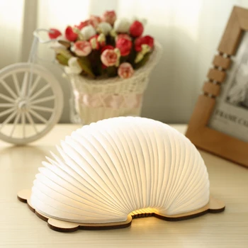 

Novelty Book Light USB Rechargeable RGB LED Wooden Folding Mini Book Shape Light Bedroom Night Lamp For Kids Children Baby Gift