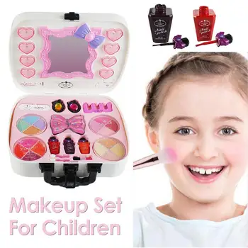

14pcs Children's Lighting Cosmetic Make-up Suit Girls Retend Play Makeup Eyeshadow Lipstick Blush Set Birthday Gift