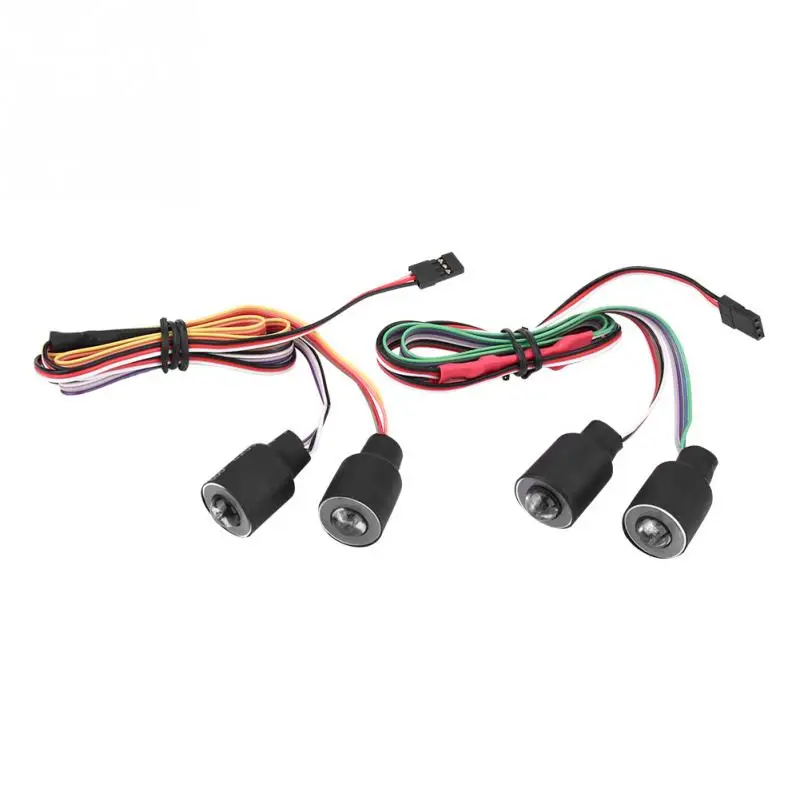 

17mm LED Light Set Headlight Lamp Accessory Part for SCX10 1/10 Car Crawler Red Color Blue Color Anti-impact LED RC Car Led