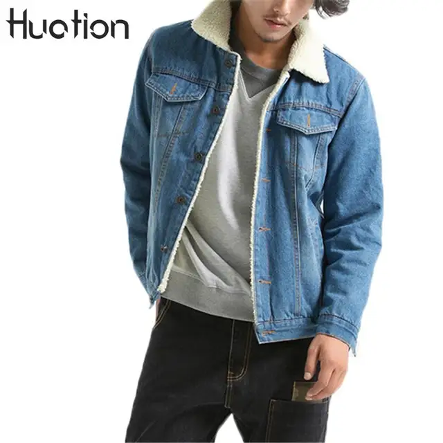 Huation chaqueta Jeans hombres 2108 invierno espesar
