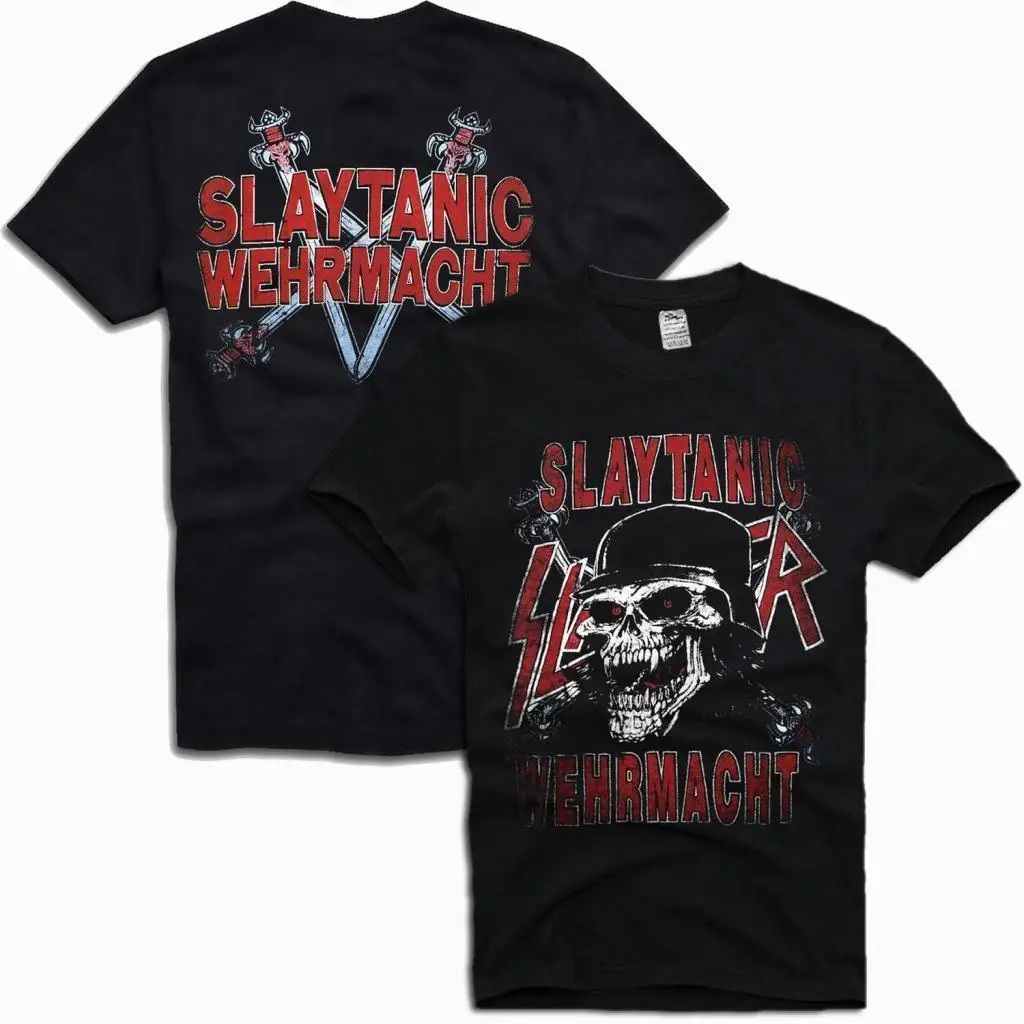 SLAYER &quotSLAYTANIC&quot вермахт винтажная металлическая музыкальная футболка | Мужская