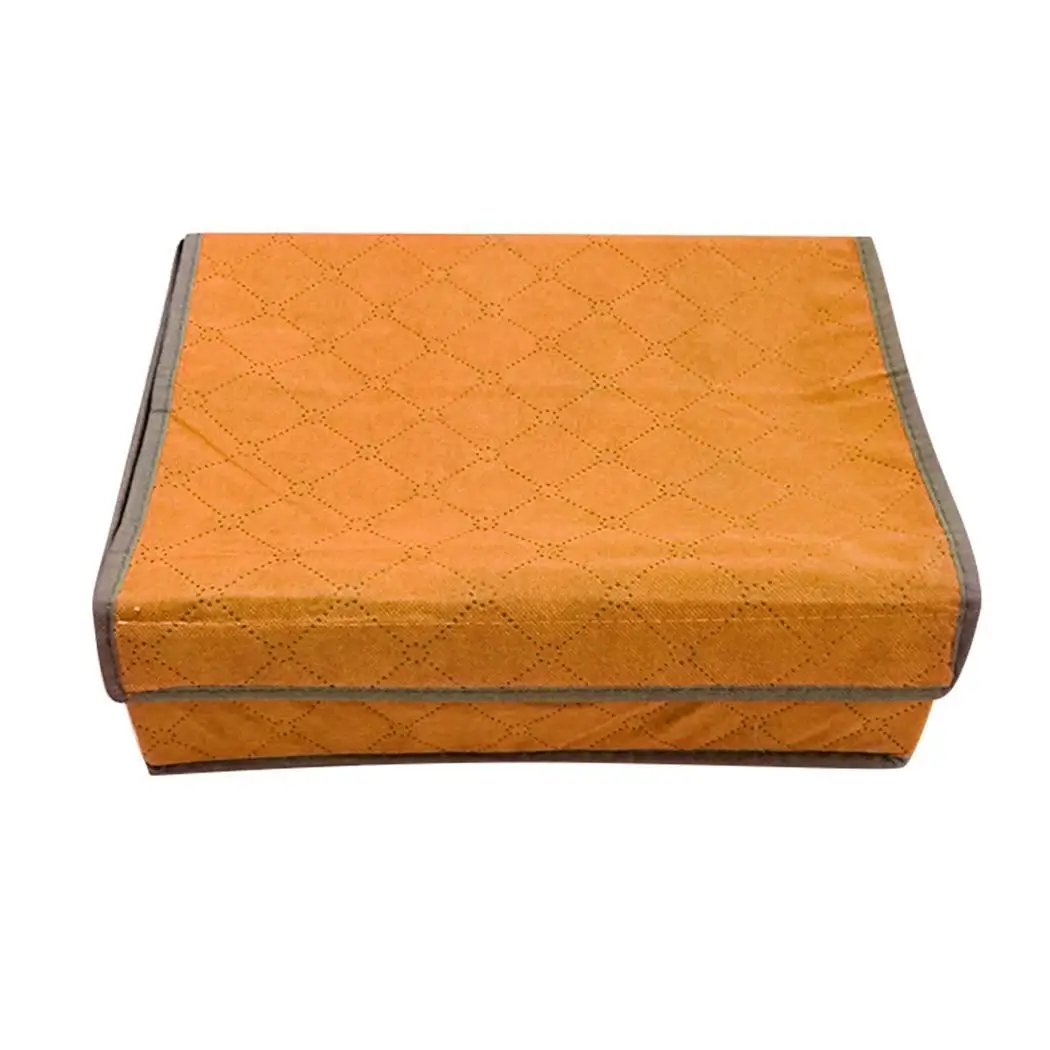 Нетканые карман из ткани Носки Бюстгальтер Организатор нижнее бельё для девочек хранения твердая коробка оранжевый, зеленый, синий с