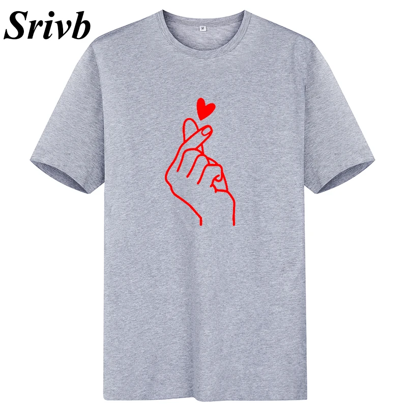 Srivb اليد الحب الجرافيك التي شيرت النساء Camiseta موهير الصيف مضحك الجرافيك طباعة إمرأة T قميص الشارع الشهير محب عارضة المحملة قميص