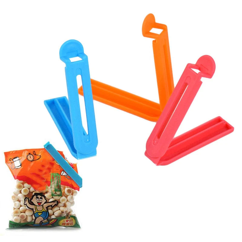 

Delidge 1 Set 7 X1.4 cm Plastic Food Bag Sealing Clips Candy Color Seal Clamp For Home Travel Potato Chips Bag Ziplock Clip