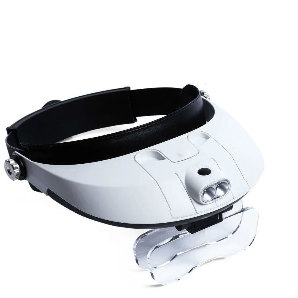 

Headband Magnifier 1x To 3.5x Zoom With 5 Lens Hands Free Magnifying Glasses For Reading Jewelry Loupe Electronic Watch Repair