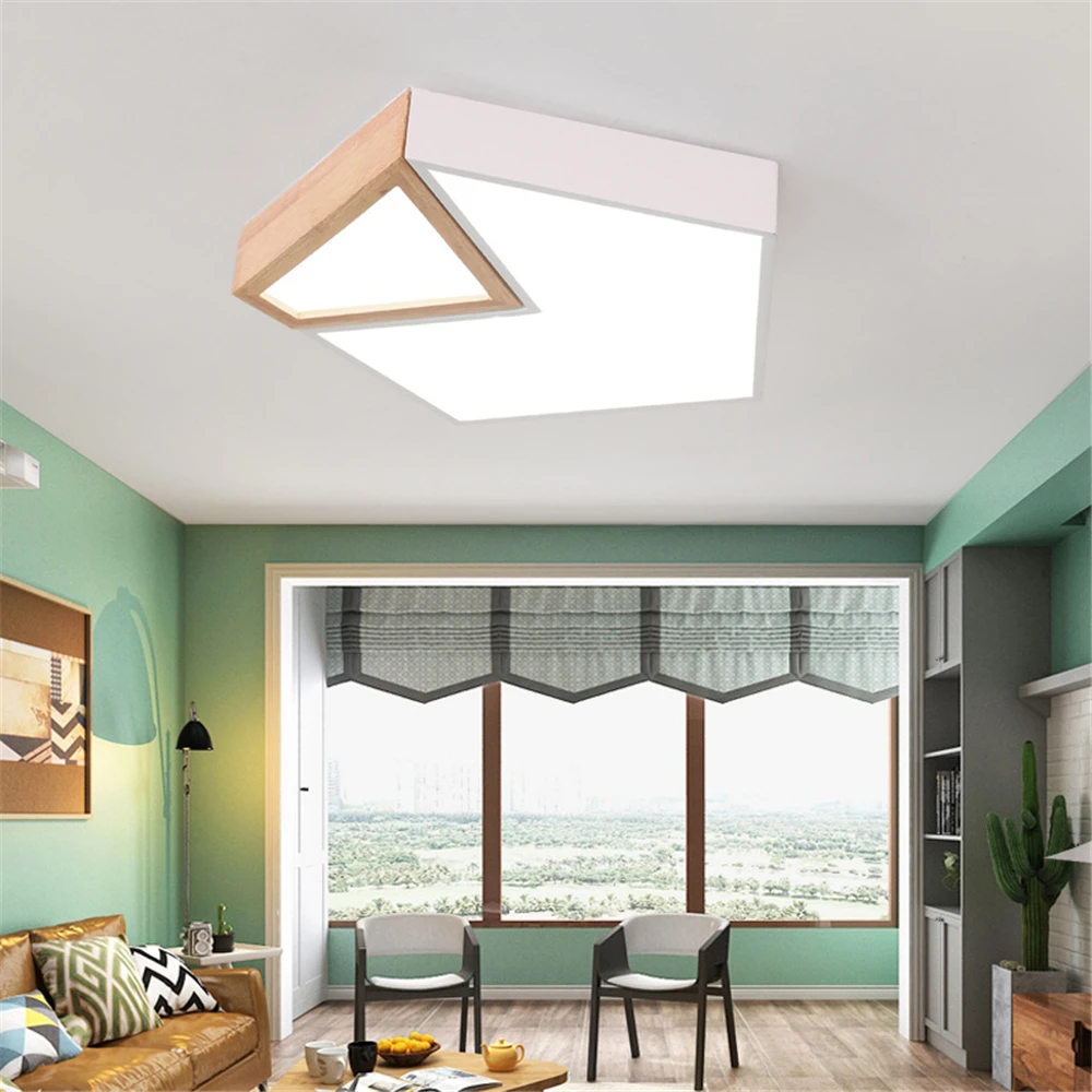 

Remote Control LED Ceiling Lamp Pentagon Personality Creative Bedroom Lamp Romantic Warm Restaurant Acrylic Lamp Studyroom Light
