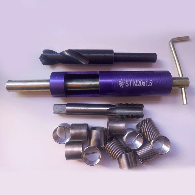 

New High Quality M20x1.5 Thread Repair Kit Tap And Drill Bit Spiral Insert Tool