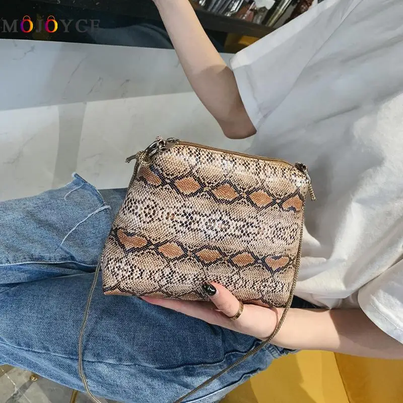 

Snake Skin Pattern PU Shoulder Bags High Quality Small Pu Leather Cossbody Bags for Women