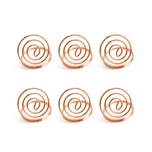24 Pcs Table Number Holders Ring Shape Card Holder Circle Stereo Note Pad Menu Clips