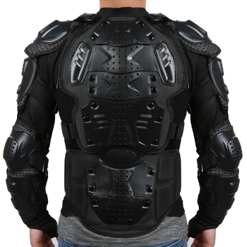 

Fashion Full Motorcycle Body Armor Shirt Jacket Motocross Back Shoulder Protector Gear S-XXXL Black Veste De Moto