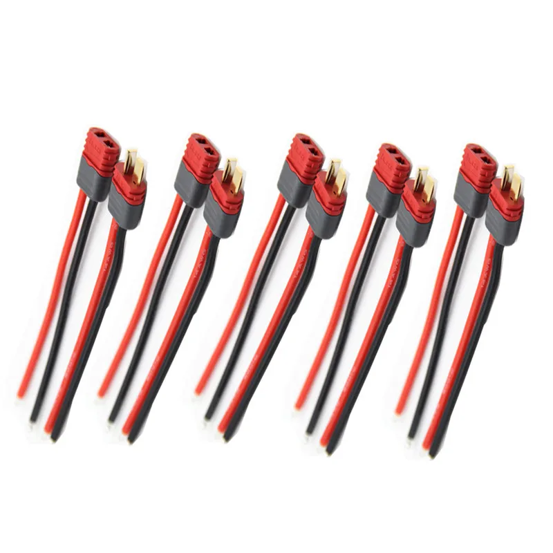

5PCS Battery ESC Power Supply Male Female Connect Cable Wire With AMASS T Plug For RC Models Spare Part DIY Accessories