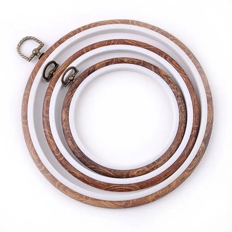 

8 Sizes Wooden Plastic Frame Embroidery Hoop Ring Circle Round Loop For Cross Stitch Machine Hand DIY Needlecraft Sewing Tools