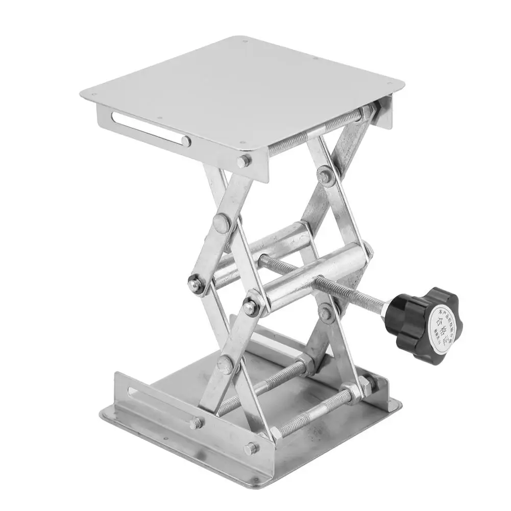  Stainless Steel Lifting Platform Laboratory Lifting Stand Scissor Rack 100 x 100mm